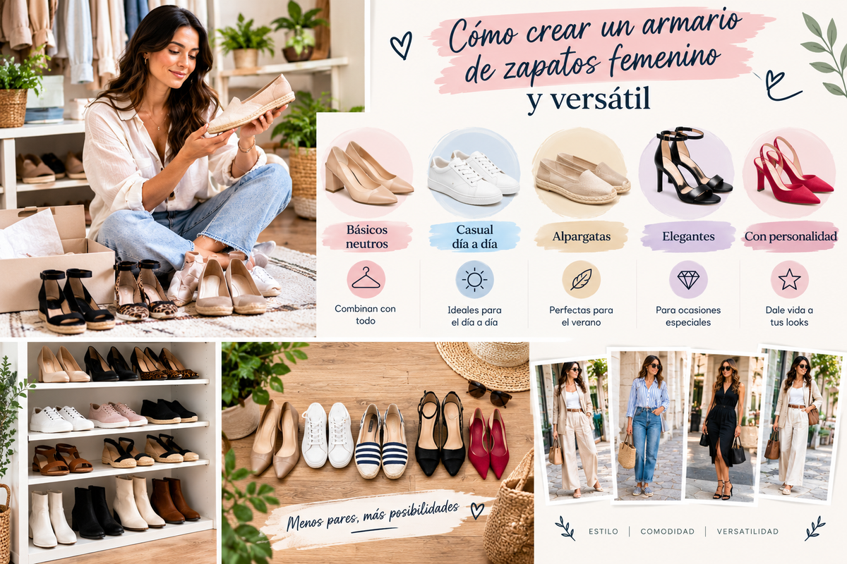 Cómo crear un armario de zapatos femenino versátil