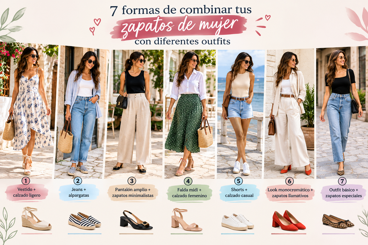 7 formas de combinar tus zapatos de mujer con diferentes outfits