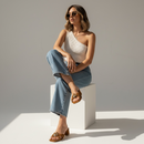 Sandalias tacon 4cm mujer minimalistas | Atenea elegante