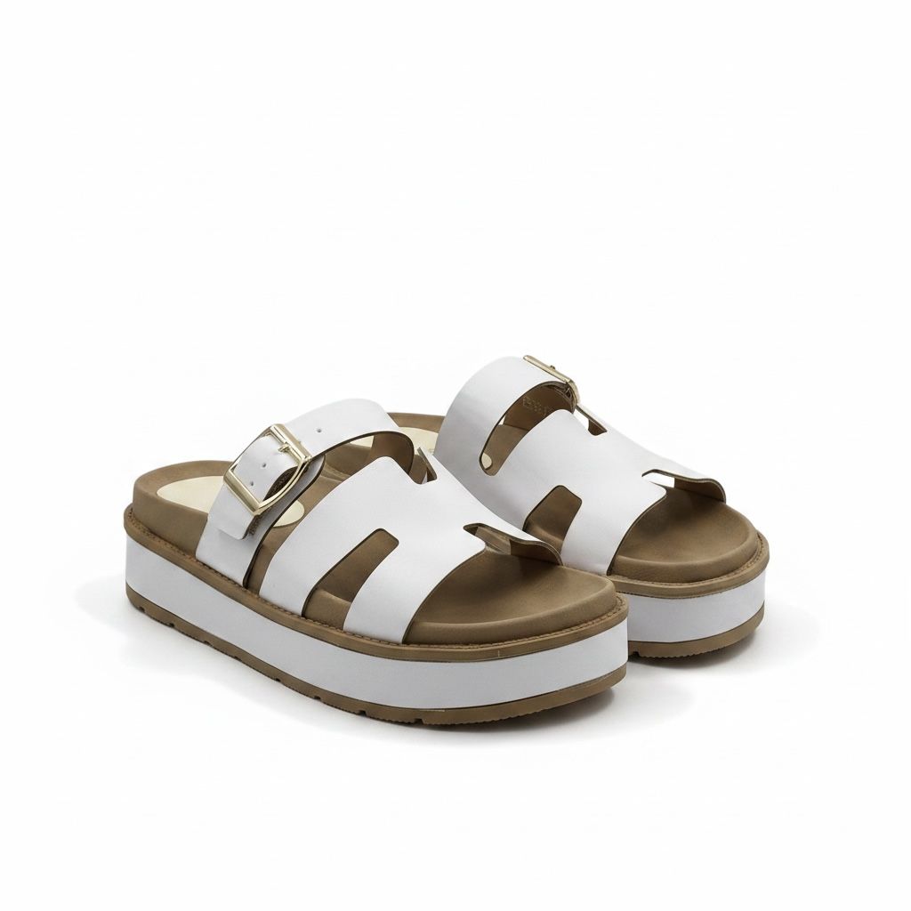 Plataforma Elysa Blanco Minimalista - Estilo Elegante