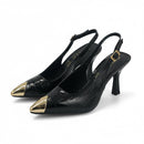 Zapatilla Lagarto Negro vista lateral diseño textura lagarto negro