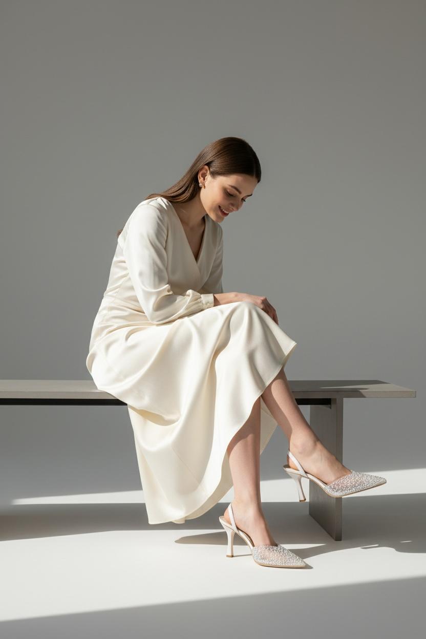 Zapatilla Fiesta perla y pedrería