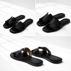 sandalia polar h confort premium diseño icónico color negro par completo