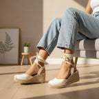 Alpargatas de Yute 7cm con Cintas de Amarre para Mujer | Luna