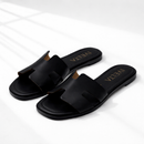 sandalia polar h confort premium diseño icónico color negro vista frontal