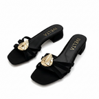 Sandalias tacon 4cm mujer minimalistas | Atenea elegante