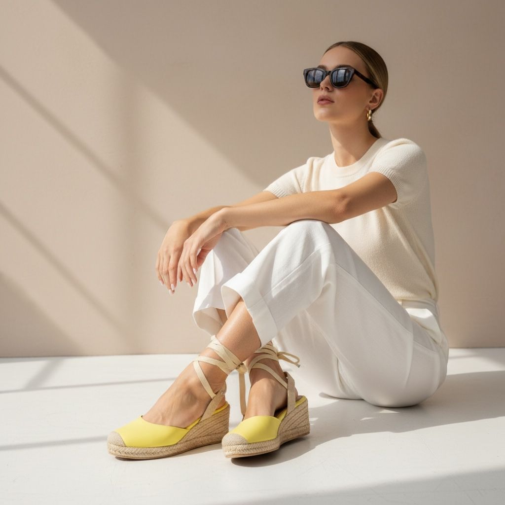 Alpargatas de Yute 7cm con Cintas de Amarre para Mujer | Luna