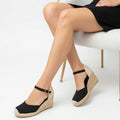 alpargata valeria con cintas ajustables negra diseño elegante verano