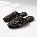 clog glitz sueco brillo confort premium acabado brillante color negro elegante