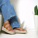 Plataforma Solana Diseño con Yute Orgánico sandalias plataforma mujer estilo casual