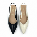 flats linea acabado drilo artesanal par en colores beige y negro
