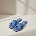 sandalia polar h confort premium diseño icónico color azul vista superior