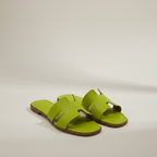 sandalia polar h confort premium diseño icónico color verde vista lateral
