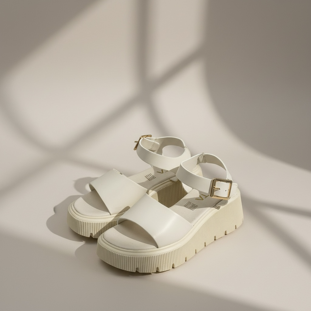 Plataforma Eleva Sandalia en color blanco, elegante y cómoda, ideal para uso diario y combinaciones de estilos.