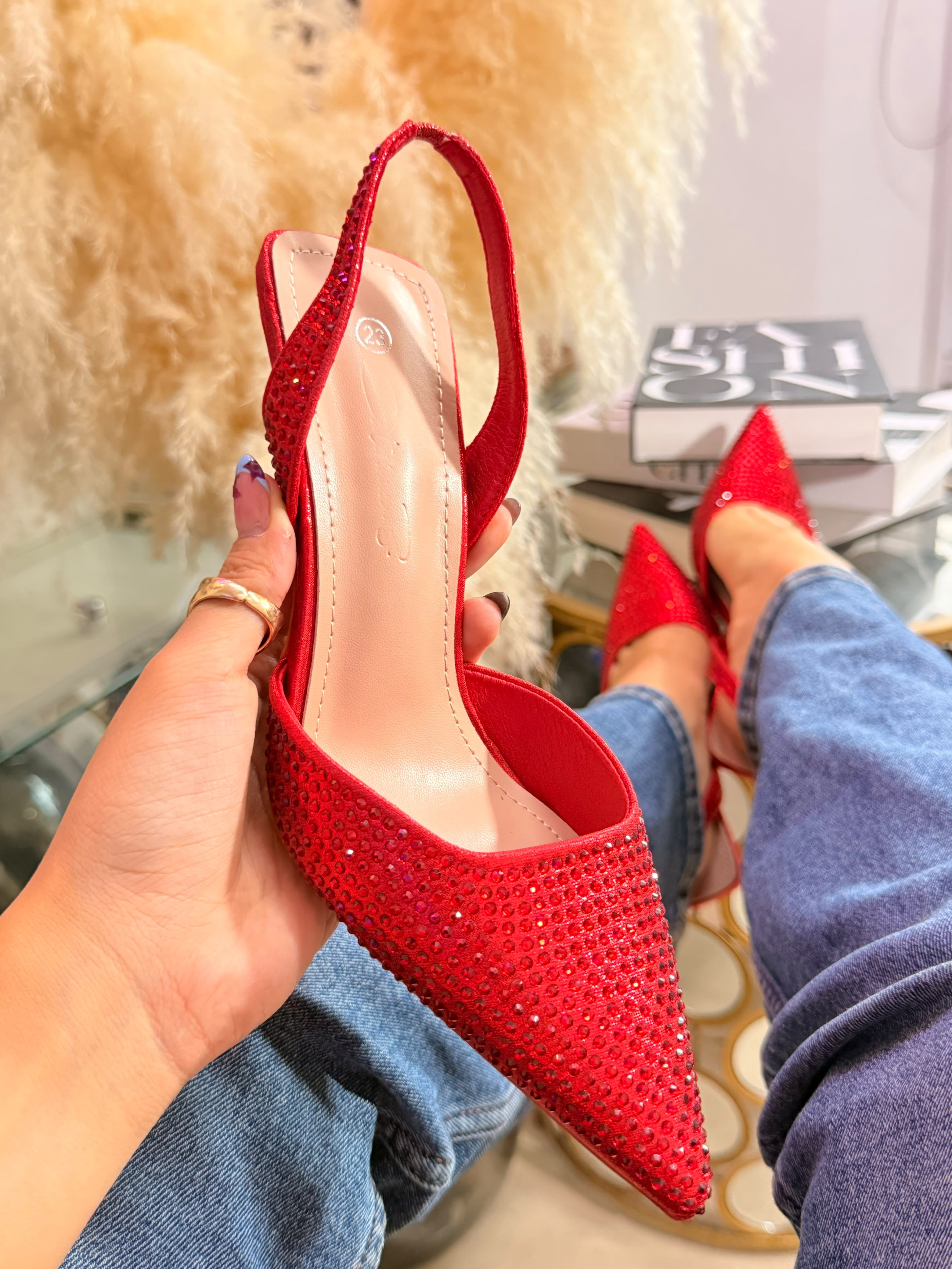 Zapatilla brillos