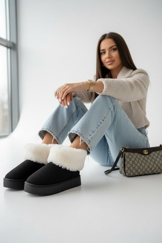 Botin borreguita Negro